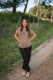 Shayne Textured Stripes Top