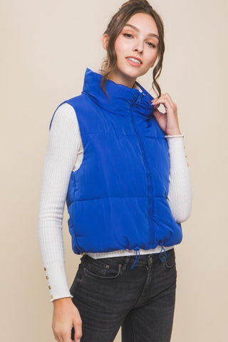 Laughton Zip Up Cropped Contrast Reversible Vest