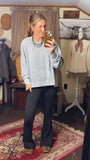 Kennedy Grey Blue Mineral Wash Crewneck
