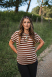 Shayne Textured Stripes Top