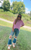 Parker Pink Ribbed Top