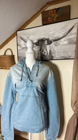 Ladies Denim Jacket with Hoodies
