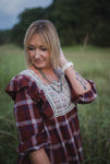 Birdie Burgundy Flannel Top
