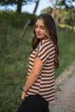 Shayne Textured Stripes Top