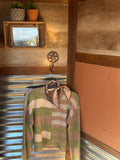 Green Colorblock Sweater