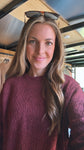 Farrah Wine Crewneck