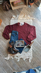 Farrah Wine Crewneck