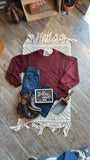 Farrah Wine Crewneck