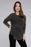 Wrynlee Washed Baby Waffle Long Sleeve Top