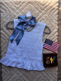 Briggs Blue Stripe Peplum Top