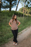 Shayne Textured Stripes Top
