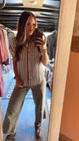 Breckyn Brown Stripe Top