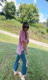 Parker Pink Ribbed Top