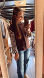Berkyn Brown Stripe Top