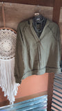 Shelly Olive Raw Hoodie
