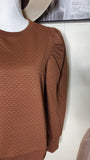 Courtlyn Quilted Chocolate Top