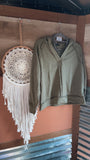 Shelly Olive Raw Hoodie