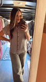 Breckyn Brown Stripe Top