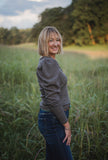 Carlee Charcoal Puff Sleeve