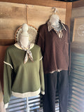 Olive Green Scuba Crewneck