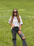 Glenna Grey Ribbed Top