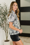 Don't Want to Wait Zebra Print Top