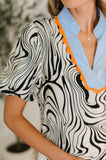 Don't Want to Wait Zebra Print Top