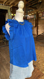 Bailey Blue Ruffle Top