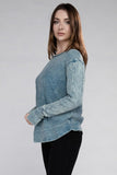 Wrynlee Washed Baby Waffle Long Sleeve Top