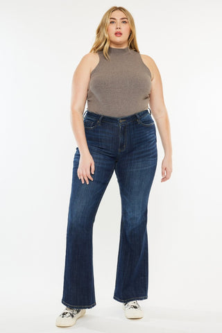 Kancan Full Size Mid Rise Flare Jeans (32” inseam)