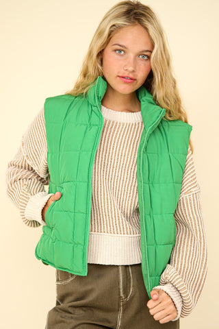 Lindsey Zip Up Puffer Padded Warm Vest