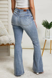 Judy Blue Annalise Full Size Distressed Flare Jeans