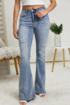 Judy Blue Annalise Full Size Distressed Flare Jeans