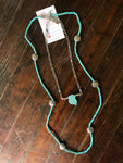 Silver Turquoise Slab Necklace