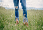 Emma Ankle Fringe Skinny Jeans