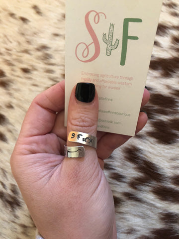 S&F Show Calf and Cactus Twist Ring