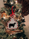 Baldy Heifer Christmas Ornament