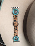 Paige Leopard & Turquoise Concho Watch Band