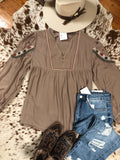 Tenley Taupe Top