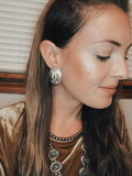 Sterling Silver Concho Post Earrings