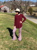 Merry Berry Burgundy Basic Top