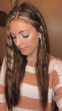 Katie Faux Turquoise Hoop Earrings