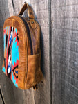 Hobbs Leather & Aztec Backpack