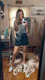 Mabry Faux Leather Shorts