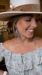 Faux Turquoise Statement Earrings
