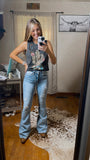 Judy Blue Annalise Full Size Distressed Flare Jeans