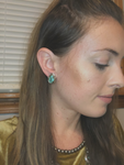 Authentic Turquoise & Sterling Silver Studs